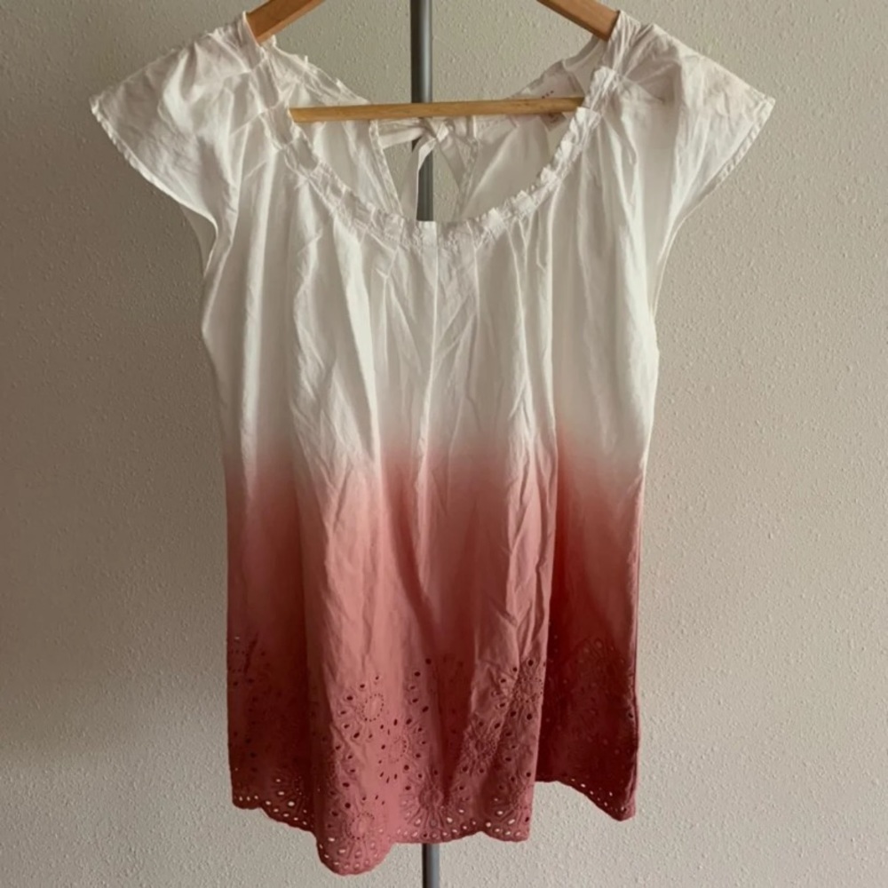 Lauren Conrad embroidered detail top